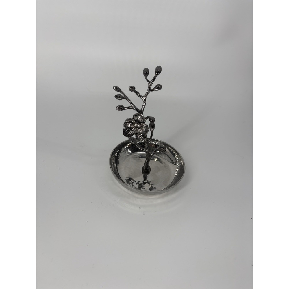 Michael Aram Black Orchid Ring Catch Hammered Stainless Steel Black Nickel